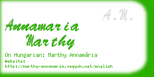 annamaria marthy business card